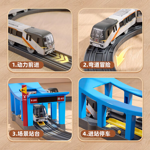 Yixuan Toy Guangzhou Metro Line 11 Model Alloy Electric Toy Toy Tore Train Детский поезда поезда.