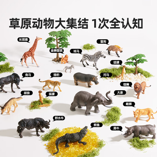 Meile Childhood Children's Simulation Animal Model Bionic Toy Boy Girls 3-6 Years Old Baby Birthday Gift Box
