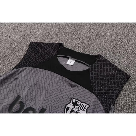 Duxizhe (Duxizhe) Barcelone Gray-Black Football Training Sleach Gest Jersey 2223 Men's Cost Printing Printing Printing Running Sports Uniforme Grey-Black Vest Top S