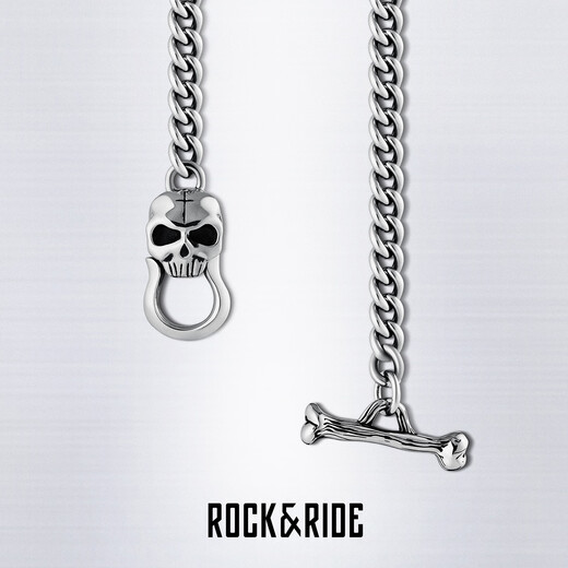 ROCK&RIDEHANL05 necklace Cuban chain S925 silver men's necklace trendy brand gift for boyfriend necklace 55cm