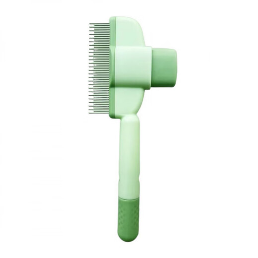 Cat comb, dog comb, row comb, long hair, dense tooth needle comb, detangling and removing floating hair, special comb for pets. Functions: Self-cleaning needle comb + cat hair removal + bathing, thin green + banana yellow, large size, 2 colors, random one color 1