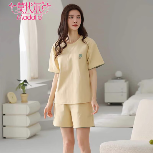 Pajamas modal Nouveau shorts de coton pur d'été de la femme Simple Coton Cotton Coton STYLE PEUT être porté à l'extérieur des vêtements maison Z9859 L Recommandé 100-120Jin [Jin est égal à 0,5 kg]
