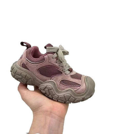 Schöne Elefant 2025 Frühling Neue Kindersportschuhe für Jungen und Mädchen im Freien Wanderschuhe für große Kinder für große Kinder koreanische Produkt Casual Running Shoes YF-9922 Grau 26 innere Länge 16,2 cm