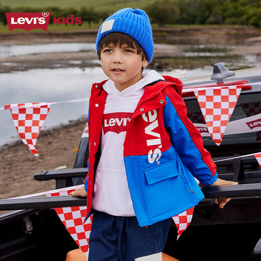 
Levi's children's clothing boys and girls' windbreaker spring children's jacket windbreaker top D826 black