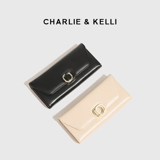 CHARLIE / KELLI official website CK light luxury bag women's bag fashionable long wallet women's 2025 new coin wallet card bag clutch off white [520 gifts]