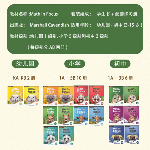 [Originalimport] Singapore Math Junior High School Math in Focus Middle School Neue Ausgabe 678 Mathematik Lehrbuch Kurs 1A1B2A2B3A3B Lehrbuch Übung Book Spot Kurs 1A Lehrbuch + Arbeitsbuch (6. Klasse)