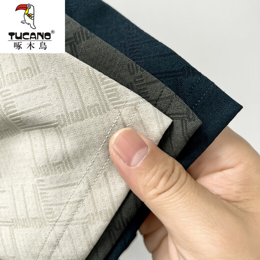 Camiseta de manga corta para hombres de verano de carpintero de verano, hombres jóvenes de mediana edad y jóvenes con cuello redondo de bolsillo, seda transpirable, seca, seca rápida, hombres de media manga beige gris 689 l 170