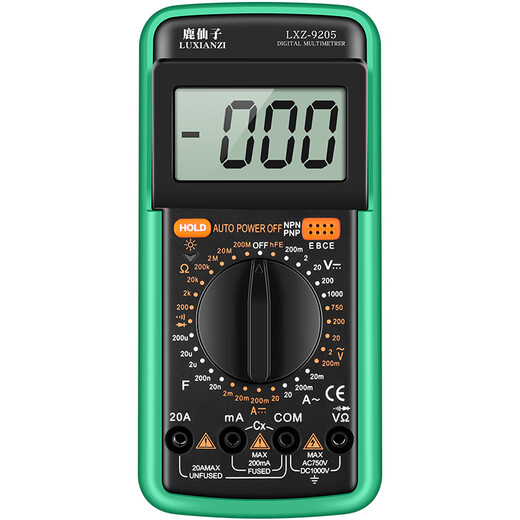 Funshu Dou Digital Multimeter Elektrikerin Hochgenauigkeitsspannungsmesser Digital Display Smart Meter Meter Meter Stift mit Pieping LXZ-9205 Standard/Automatikstillstand/intelligentes Anti-Fire