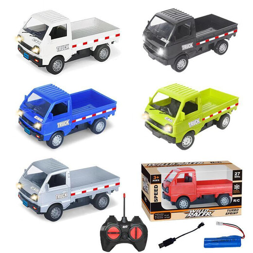 Simulation mini truck remote control car rc drift remote control car container micro card boy simulation car children's toy gift white 116 drift mini truck without battery can use ordinary battery