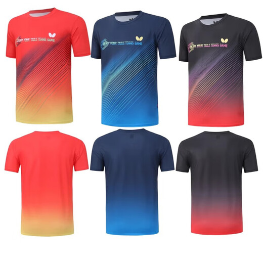 
Butterfly table tennis uniform men's summer new quick-drying breathable badminton uniform suit 838 blue top + 1913 quick-drying pants suit XL men/weight 130-140Jin [Jin equals 0.5 kg]