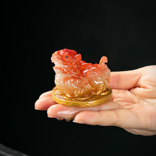 Tea pet ornaments, golden toad boutique tea play, cute auspicious beast tea table, tea tray, tea set, tea set accessories, color-changing pets, auspicious beast awakening lion-color-changing tea pet