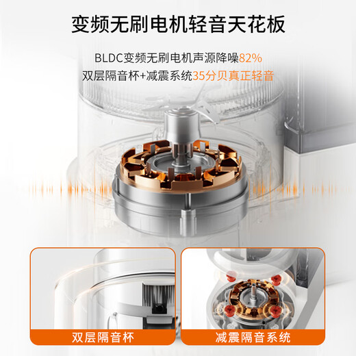 Joyoung's 25th-year new product, kitchen goodies, light sound variable frequency wall breaking machine, household fully automatic water tank juicer, soy milk machine, 1.75L noise reduction, cooking master B1U, government subsidy