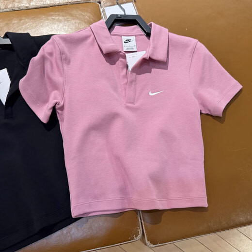 Nike (Nike) Kurzärärmelte Polo-Shirt Frauen Sommer Sportbekleidung Revers Short Casual Kurzärmelte T-Shirt halbärmeliges Hemd Top DV7885-699 Pink L