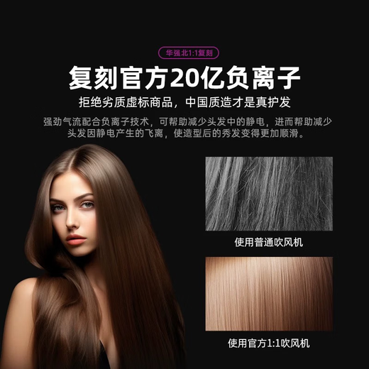 JCZS German brand hair dryer household mute negative ion high power does not hurt hair high-speed quick-drying leafless hair dryer hair care dormitory portable business trip baby pet lady top model 3.3m line single nozzle + berry rose red gift box