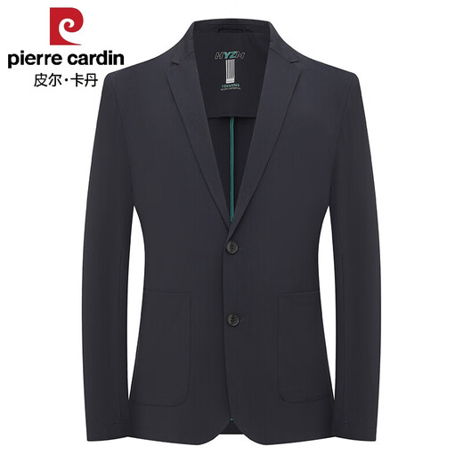 Pierre Cardin high-end business casual suit for men 2025 spring and summer new thin ice silk suit single suit jacket for men 9901 navy blue XL 180
