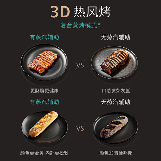 SIEMENS electric slow door six-in-one touch-open smart Rubik's cube 58L steaming and baking all-in-one machine embedded household steaming oven CS5S5N9G6W same model CS1T5MAG4W