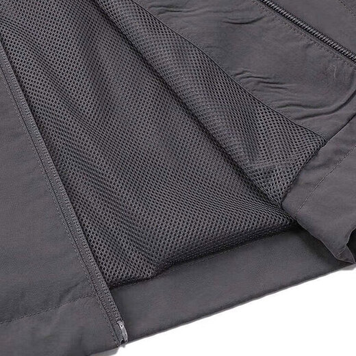 
Adidas men's jacket 2025 spring new training fitness comfortable standing collar windproof sports casual jacket jacket KC3893 rock layer gray 2XL