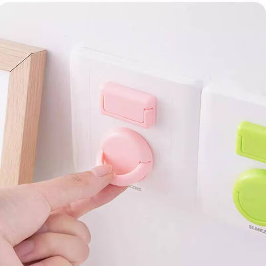 Children's socket protective cover, baby anti-electric shock safety plug, switch plug plate, plug hole, power plug protective cover, random upgrade with handle, 3 plugs, 3 pcs