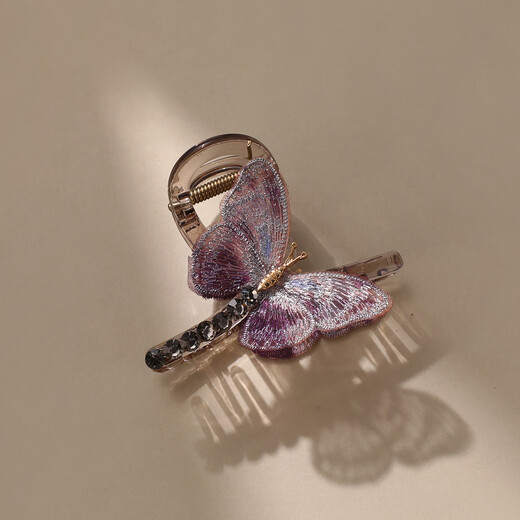 Chimera (CHIMERA) half-tied hair clip embroidered butterfly shark hairpin for small hair, hair accessories for girls birthday gift