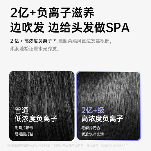 POREE high-speed hair dryer for household use 200 million + negative ion hair care, strong wind, quick drying and noise reduction, portable high-power hair dryer as a holiday birthday gift for girlfriend, 3 minutes quick drying* Encounter Purple PH1653