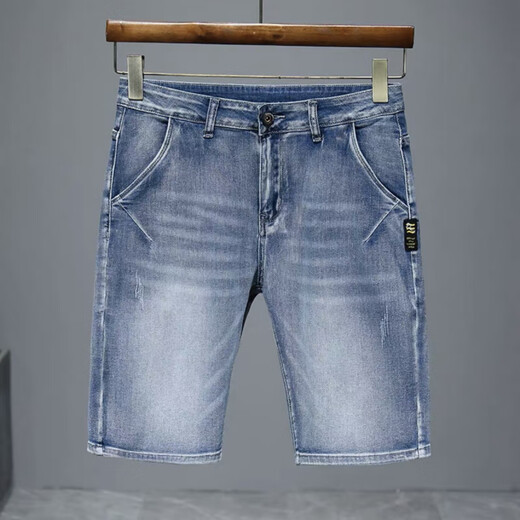 LEE KIDS summer thin denim shorts men's five-point pants loose straight mid-pants casual versatile stretch breeches T693 blue - manufacturer direct sales 28 suggested 90-100Jin [Jin equals 0.5 kg]