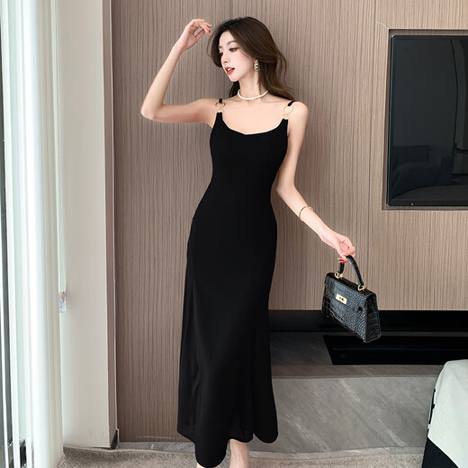 YIOU茶歇法式吊带连衣裙女2025年春季感气质收腰显瘦性感御姐裙6913 红色 S