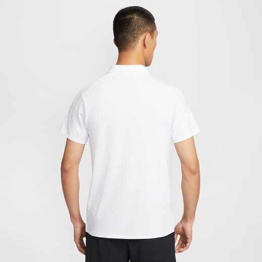 Nike men's breathable quick-drying POLOS tennis lapel T-shirt autumn official NIKE DRI-FIT FZ6908 100 white/white/black L