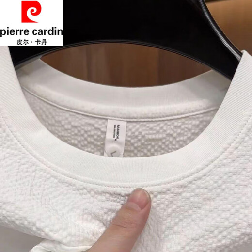 Pierre Cardin 2025 Nouvelle texture de soie de glace d'été brodée Men de cou rond à manche à manches courtes à manche à manches à manches à manches à manches à manches à manches à manches à manches à manches à manches à manche [à manches courtes d'été] 6628 noir M 80-105Jin [Jin est égal à 0,5 kg]
