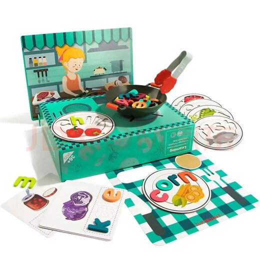 Tebaoer baby fishing toys infant educational toys 1-2 years old children early education enlightenment colorful digital ice cream spelling word food box