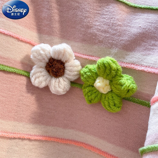 Disney Girls T-shirt pour enfants à manches courtes Summer Summer de taille moyenne Été Nou nouveau coréen T-shirt lâche et à la mode 6636 # Abricot rose Petites fleurs à rayures 160 Hauteur 150-160cm90jin [Jin est égal à 0,5 kg]