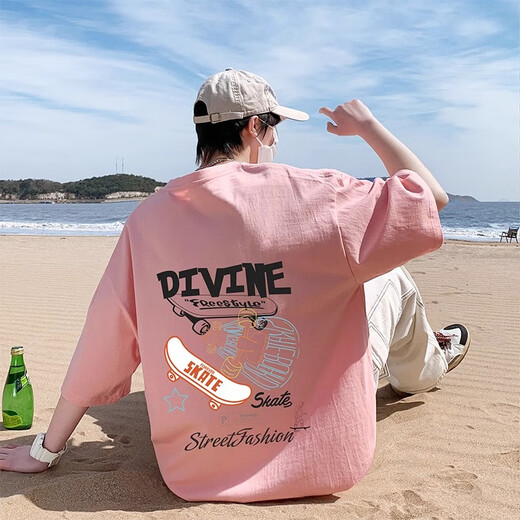 
Pei Shiyan's summer short-sleeved T-shirt for boys, junior and senior high school students, handsome cotton half-sleeved 12-16-year-old teenagers, big children, men's clothing trend 3899 black thin model M 90-110Jin [Jin equals 0.5 kg]