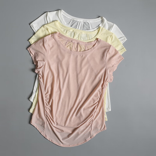 LULU Lulu women's summer thin loose mesh Pilates yoga blouse top quick-drying fitness running T-shirt sprout green XL