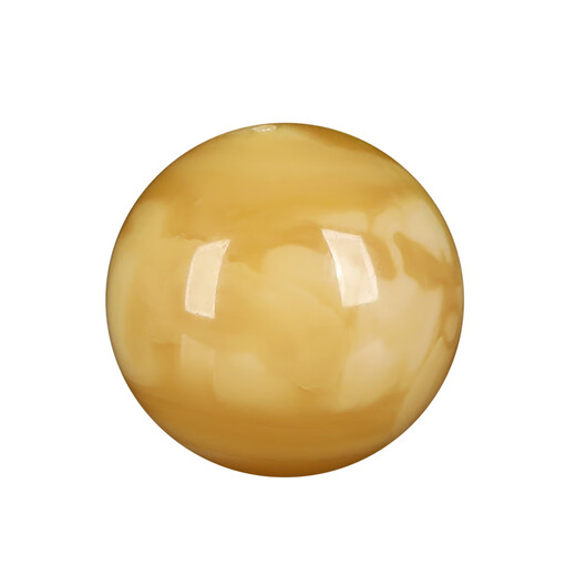 OUCERNY beeswax loose beads, amber honey-filled chicken fat yellow round beads with beads, Buddhist beads, cultural toy bracelets, accessories, men's and women's single pieces