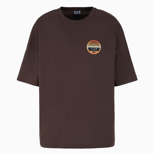 ARMANI/ARMANI EA7 Herren trendy locker und modisch, ungezwungenes Kurzärärmel-T-Shirt 7M000081 AF12874 Gelb Großgröße U7036 2xl