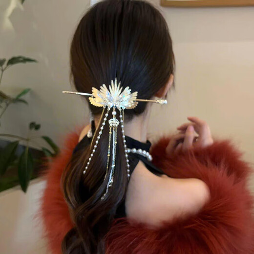 VAN OCEAN ANNORA hairpin ancient style high-end hairpin birthday gift headdress angel wings new Chinese style women's 2025 new style angel wings hairpin