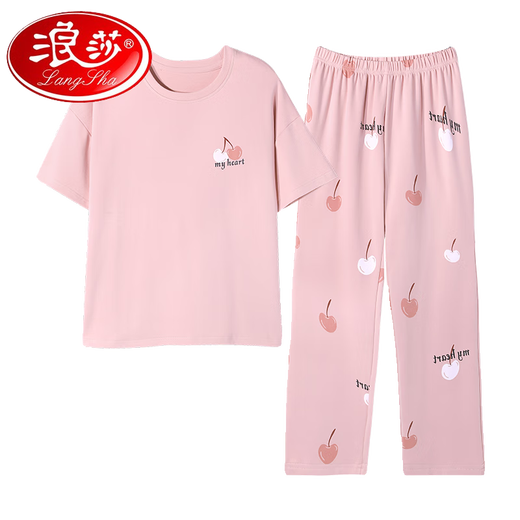 Pajama Langsha 2025 pour les femmes en été pur coton pur et confortable pantalon à manches courtes peut être porté à l'extérieur en été. Ysh679 m [recommandé de porter 80-100 Jin [Jin est égal à 0,5 kg]]]