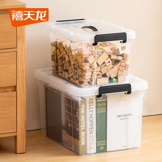 Xitianlong plastic transparent storage box clothing storage box toy storage box outer volume 20L 41.7*30*16.5cm