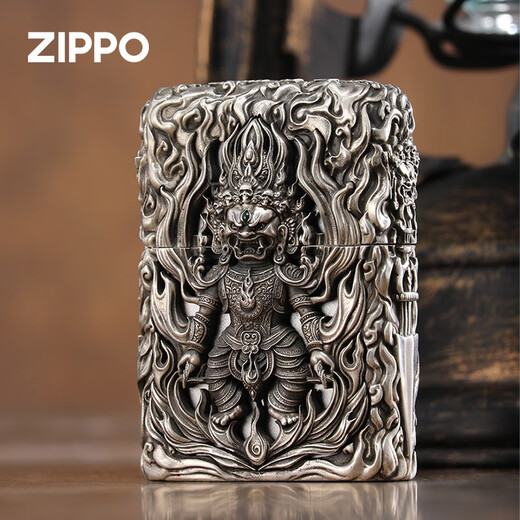 Zippo plus léger zhibao authentique Kerosène au vent armure plus légère Big Black Sky 925 Cadeau d'argent pour petit ami Big Black Sky-925 Silver [sans huile autonome] Dy9902
