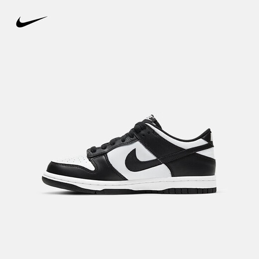 Nike (Nike) Zapatos para mujeres 2025 Summer NUEVO DUNK BOOD Top Shoes Student Sneakers versátiles Versátiles Zapatos casuales CW1590-100 Panda en blanco y negro (modelo GS) 39