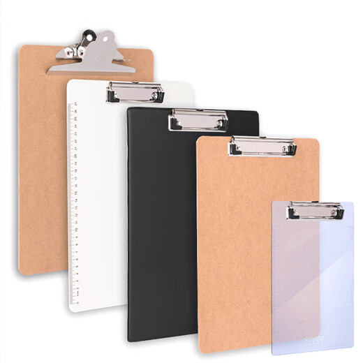 
Deli Plastic Plate Clip A4 Plate Writing Board A5 Plate Writing Board Metal Clip Transparent File 9227[A4] With Hook Single Package