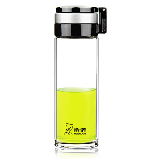 Copa de vidrio de Heenor Vidrete de una sola capa engrosada Copa de té de elevación Anillo de elevación portátil Outdoor Al aire libre Copa de agua Copa de agua Modelo Modelo de tazas de hebilla de hebilla Copa de cubierta 695ml