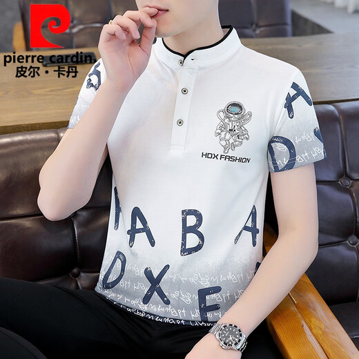 Pierre Cardin T-shirt à manches courtes Summer Fashion masculine 2025 Nouveau polo jeune