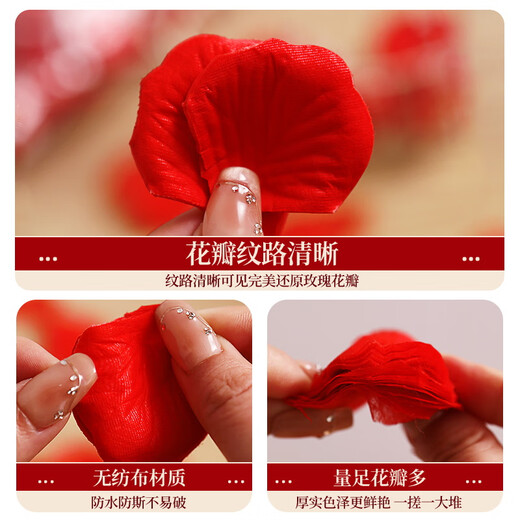 
Imitation rose petals with hand-spread flowers for proposals and confessions for birthday romantic scenes at the atmosphere and decoration fake petals light pink 3 packs [300 pieces]