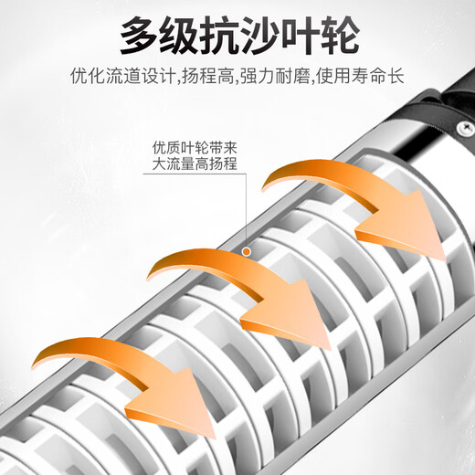 恒格尔【新品】直流深井潜水泵家用井水电瓶电动车24v4872高扬程水泵泵 48-60V通用-15米线 2寸 300W