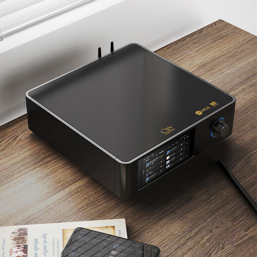 Shanling SMT1.3 Desktop Streaming Media Turntable Digital Broadcast Processor High-Fidelity Dual-Band WiFi6 Transmission NAS Function Silver Get 64Gu Disk with Order and L8 with Order