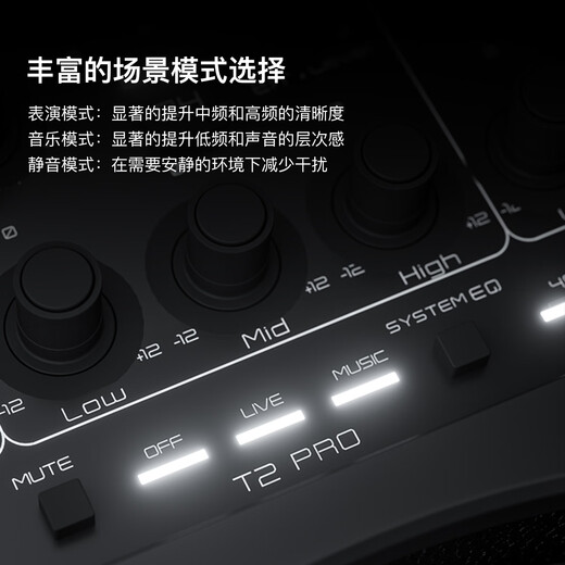 Music Knight T2 Pro outdoor live broadcast karaoke audio instrument playing and singing band Internet celebrity road performance saxophone electric blowpipe speaker G60 dual wireless microphone + T2Pro audio