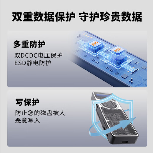 YDTDM.2Nvme硬盘盒20Gbps传输移动硬盘盒风扇散热SSD固态硬盘盒 Nvme协议 20Gbps【黑色】