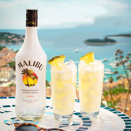 
Malibu Caribbean Coconut Rum Imported Foreign Wine Malibu Coconut 700mL 1 Bottle