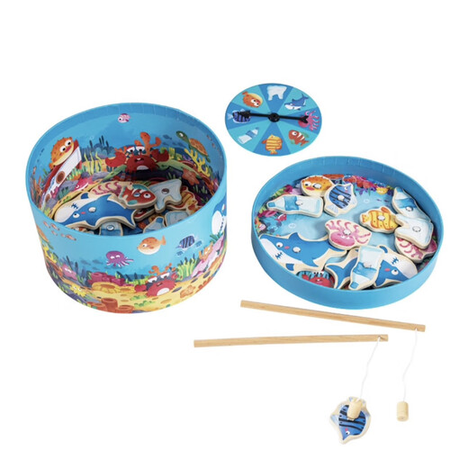 Hape Ocean Rescue Niños Juguetes de educación temprana Juegos de escritorio Games de pesca Boys and Girls Regalos 1-2-3 años Música de pesca colorida 16 piezas
