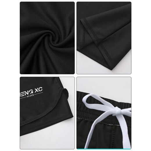 Manson Snow Lotus Swimsuit Men's 2025 New Anti-Embarrassing Swimming Pants Hot Spring Tops Boys Full Equipment Men's Swimsuit Suit 9807-Blue Camouflage Storage Bag Six-piece Set 888 XL 180 (160-190Jin Jin is equal to 0.5 kg)